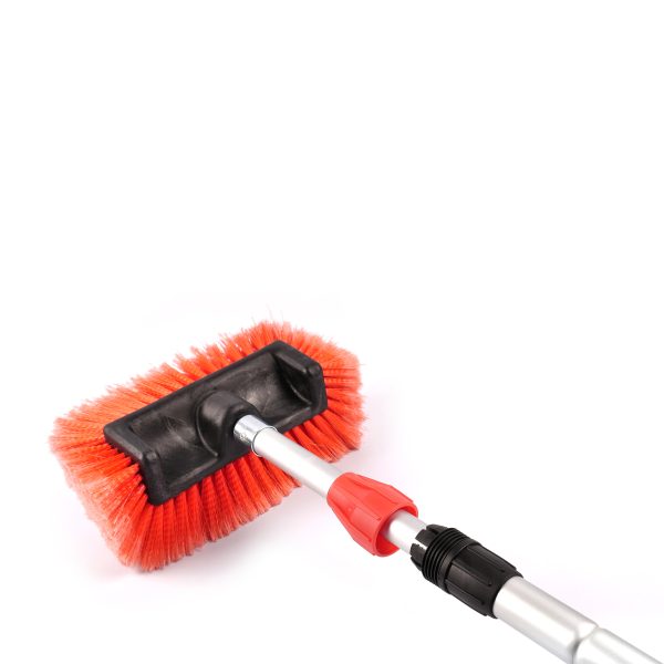 Flow-Thru 10″ Wash Brush with 47″ Aluminum Extension Pole - Image 2