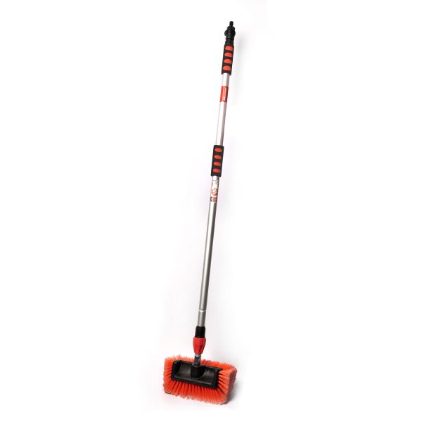 Flow-Thru 10″ Wash Brush with 47″ Aluminum Extension Pole